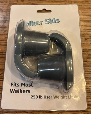 Walker Ski Glides Gris Universal Resistente 1 PAR 250 lb Límite de Peso del Usuario Foto 1 de 4
