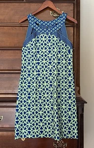 Gretchen Scott Designs Green Navy Biltmore Isosceles Dress MEDIUM sleeveless - Picture 1 of 3