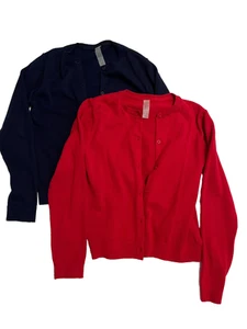 Primary Girl's Cardigans, lot of 2, size 12, Blue, Red - Picture 1 of 2