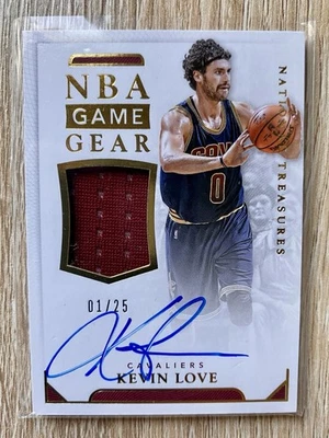 2015-16 National Treasures Patch Jersey /49 Kevin Love Auto Jazz Cavaliers - Image 1 of 2