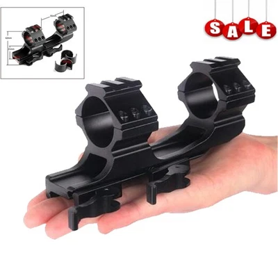 One Piece Scope Mounts 1"25.4mm/30mm QD Cantilever Picatinny Scope Rings mount # - Image 1 of 4