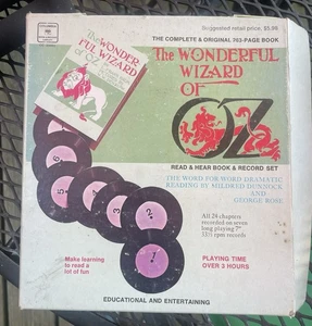 Wonderful Wizard Of Oz 1969 Book Record Set 7" 33 1/3 Columbia 30001 COMPLETE - Picture 1 of 1