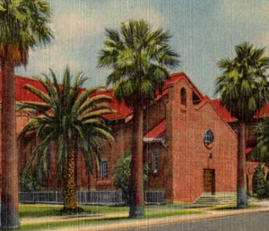 Alte Postkarte Erste Presbyterianische Kirche Phönix AZ Türme Palme Kolonialzeit - Bild 1 von 3