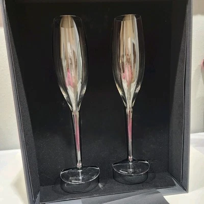 NIB Waterford Crystal- Elegance Collection- 2 Crystal Champaign Flutes - Org Box - Image 1 of 4