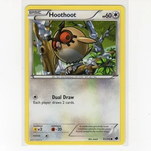Pokémon TCG Hoothoot 91/116 BW Plasma Freeze Regular Common Card EN-LP 2012 - Picture 1 of 3