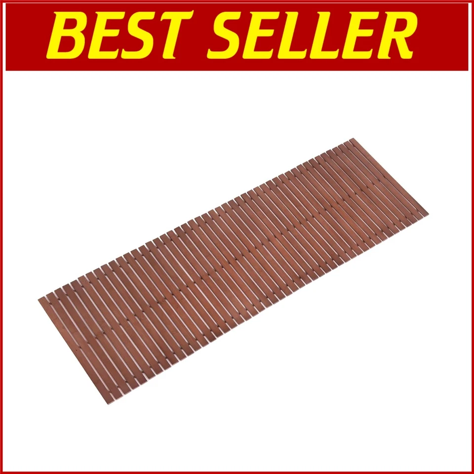 Alfombra de baño de bambú impermeable con respaldo antideslizante de EVA - Elegante tamaño de 16x48 pulgadas Foto 1 de 4