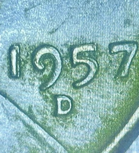 Rare! 1957 D Lincoln Wheat 1C Doubled Die Obverse Error! Free Shipping! - Picture 1 of 4