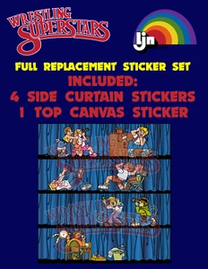 FULL Replacement Sticker Set for LJN Wrestling Superstars Ring - WWE WWF - Picture 1 of 4