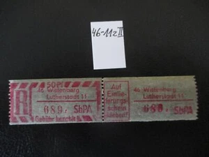 (#304) DDR Einschreibemarke SbPA Lutherstadt 11 **zh - B 46-11 z II - Bild 1 von 1
