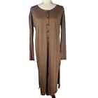 MADEWELL LONG BUTTON FRONT DUSTER CARDIGAN IN BROWN NWT WOMEN'S SIZE SMALL