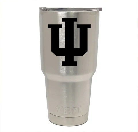 INDIANA HOOSIERS YETI Laser Engraved 20 or 30 oz. Stainless Steel Tumbler Cover