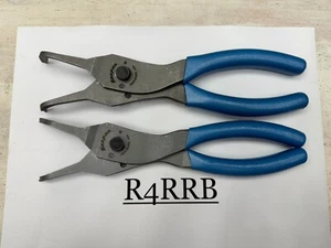 NEW AUCTION Snap-on Tools USA LARGE .090 Tip 45° 90° PEARL BLUE Snap Ring Pliers - Picture 1 of 14