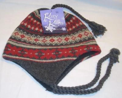 Grand Sierra Winter Hunting Chullo Hat Red Gray Black Choice of Colors - Image 1 of 4
