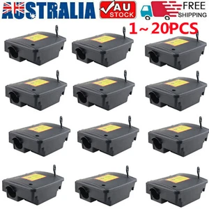 1-20Pcs Defence Rat Bait Station Trap Lockable Control Box Rodent Poison Mouse - Picture 1 of 17