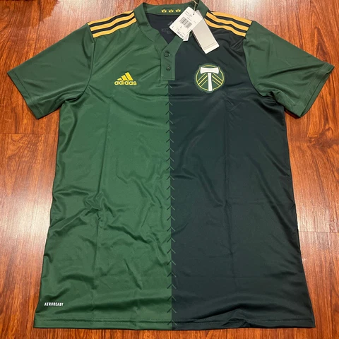2021-22 Adidas Men’s Portland Timbers Home Soccer Jersey Large L MLS US Cover