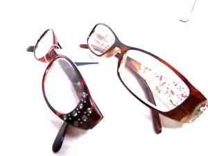 2 pair New Lady/Girls READING GLASSES +4.0 Variety fashion crystal bling styles - Picture 1 of 2