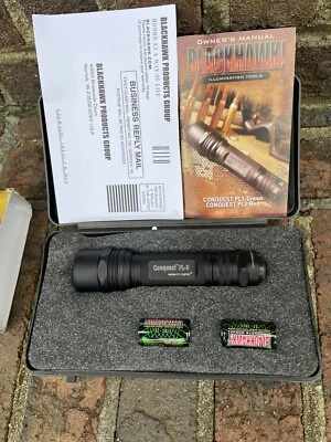 BLACKHAWK-75FL016BK NIGHT OPS CONQUEST PL-3 FLASHLIGHT, 3 GREEN LED, 85 LUMENS - Image 1 of 4