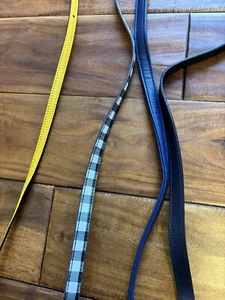 Purse Straps Blue Yellow Black Checkered Set Of 4 Handbags NWOT - Picture 1 of 11