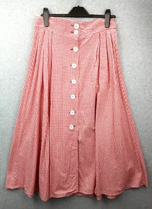 Handmade  2pce Gingham Cotton Button-front  A-line Skirt And Top Retro Skater  - Picture 1 of 10