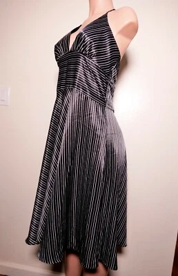 A.P.N.Y. Vestido a Rayas Pin, Poliéster Talla 12 Regular Foto 1 de 4