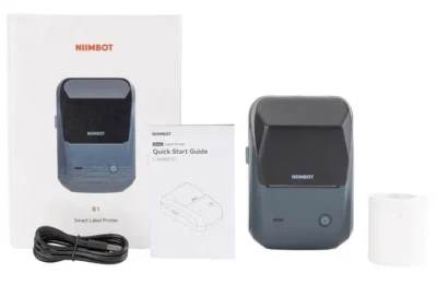 NIIMBOT B1 Tragbarer kabelloser Bluetooth Etikettendrucker,15-60mm,LakeBlue *NEU - Bild 1 von 2