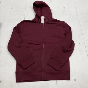 The Children’s Place Burgundy Zip-Up Hoodie Boys Size Large NEW - Picture 1 of 6