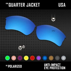 Anti Scratch Polarized Replacement Lot Lenses for-Oakley Quarter Jacket OO9200 - Picture 1 of 31