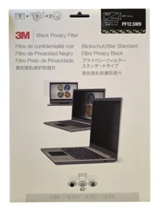 3M PF 12.5W9 Blickschutzfolie für Display und Monitore schwarz - Bild 1 von 2