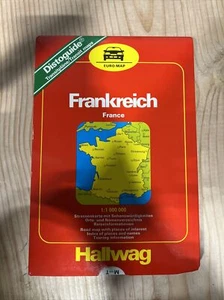 Vintage France road map 1989 Hallwag Distoguide Euromap - Picture 1 of 2