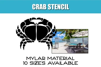Plantillas de cangrejo - Decoración de habitación para niños - Decoración de arte de pared - Decoración de casa de playa Foto 1 de 4