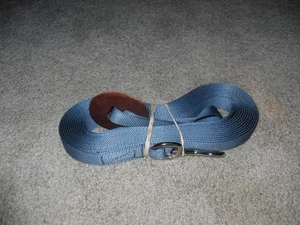 GM BLUE NYLON 25' Horse Training Lunge Line, LEAD W/ silver snap & LEATHER STOP - Picture 1 of 1