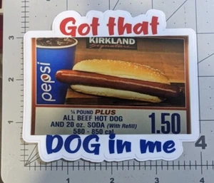 Costco Hotdog Schild $1,50 gestanzter Vinyl-Aufkleber - NEUE Varianten! Check it out - Bild 1 von 5