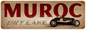Letrero de metal vintage Muroc Dry Lake Hot Rod decoración de pared carreras automáticas FRC024 - Imagen 1 de 1