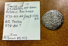 TIMURID SILVER DINAR TANKA  24 mm 5,3 g off center 873-913 AH / 1469-1506 AD