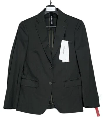 Nuevo Traje Chaqueta Calvin Klein Para Hombres X Calce Ajustado Elastizado Tejido Sólido Oliva Oscuro 40L Foto 1 de 4