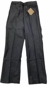 NWT Lands End Steel Gray Dress Pants Flat Front Adjustable Waist Boys 6X NEW - Picture 1 of 9