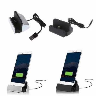 Caricabatteria stazione culla sincronizzazione dock adattatore per interfaccia micro USB telefono Android - Immagine 1 di 4