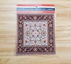 Dollhouse Fabric Rug Square Persian Style Pink Maroon 1:12 Scale Miniature