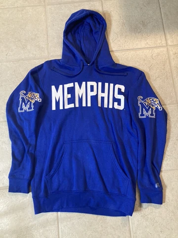 University of Memphis blue hooded sweatshirt size M Cover