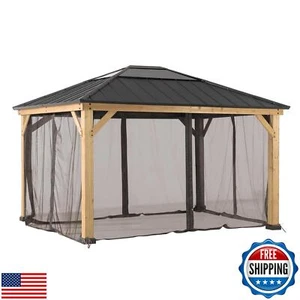 Sunjoy Original Universal Replacement Mosquito Netting for 13×15 ft. Wood Gaz - Picture 1 of 2