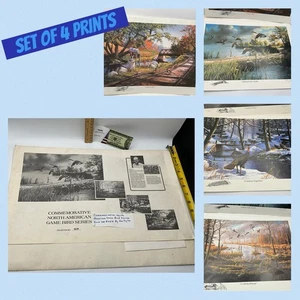 Commemorative North American Game Bird Series 4 Print Set #0114 By Ken Zylla ART - Picture 1 of 7