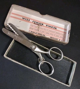 1940's WISS Junior Pinker Shears Model D Original Box,  5.5 Inches, Made In USA - Picture 1 of 8
