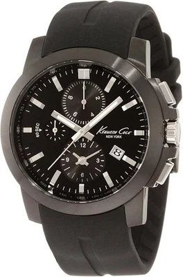 Kenneth Cole NY KC1844 Reloj Cronógrafo Hombre Acero Inoxidable Negro NUEVO Foto 1 de 4