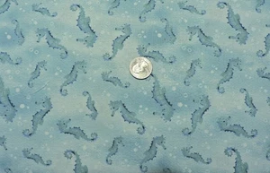 100% Cotton Fabric Wilmington "Underwater Wonders" Sea Horses - By the Yard - Picture 1 of 2