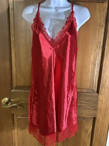 Sexy Camisón Babydoll Avid/Love Rojo Encaje Satinado Talla M Correas Ajustables - Imagen 1 de 9