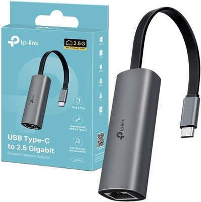 Adattatore Ethernet TP-Link USB C a 2.5 Gbps Ethernet Plug & Play Winsows/iOS ✅ - Immagine 1 di 4