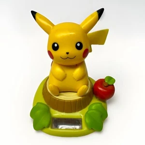 Pikachu Pokemon Sunshine Buddies Solar Bobble Head Tomy Figure WORKS - Picture 1 of 6