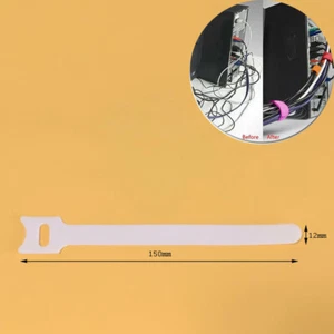 5x Reusable Fastening Cable Ties Strap Wire Organizer Nylon Tidy Organizer WHITE - Picture 1 of 6