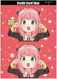 Spy X Family Anya Forger Credit Card Smart Sticker Skin Small Chips Bank Debit - Picture 1 of 5