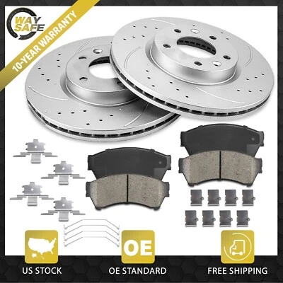Front Rotors + Brake Pads for 2006-2012 Ford Fusion 2006-2011 Mercury Milan - Image 1 of 4